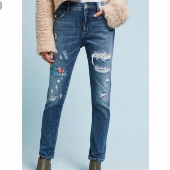 Pilcro and the Letterpress Denim - Anthropologie Pilcro Slim Boyfriend Jeans 25